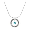 thumbnail image 1 of Delight Jewelry Crystal Teal Channel Drop Miracles Ring Charm Necklace, 18", 1 of 4
