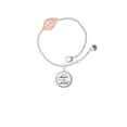 thumbnail image 1 of Delight Jewelry Domed Angels Wear Scrubs - Rose Goldtone Leaf Delicate Bracelet, 6.25+1.75", 1 of 4