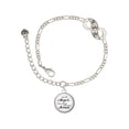 thumbnail image 1 of Delight Jewelry Domed Angels Wear Scrubs Silver-tone Paw Infinity Link Chain Bracelet, 6"+2" Extender, 1 of 3