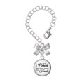 thumbnail image 1 of Delight Jewelry Domed Real Heroes Teach - Silvertone Bow Charm Accessory for Tumblers and Thermal Cups, 1 of 4