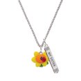 thumbnail image 1 of Delight Jewelry Fimo Clay Sunflower with Ladybug Silvertone Always My Sister Bar Charm Necklace, 23", 1 of 4