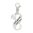 thumbnail image 1 of Delight Jewelry God Gave Me You Infinity Sign - Silvertone Clip on Charm with Clear Crystal Drop, 1 of 4