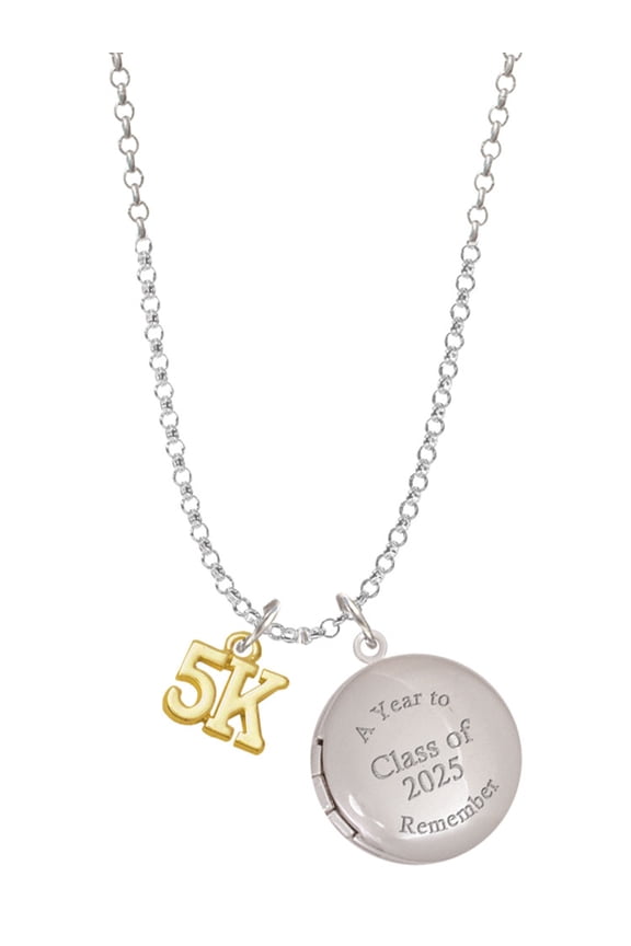 Gold-tone 5K - Class of 2025 Year to Remember Locket Charm Necklace, 19+2" Extender