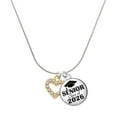 thumbnail image 1 of Delight Jewelry Gold-tone AB Crystal Open Heart - Silvertone Senior Class of 2026 Dome Necklace, 18", 1 of 5