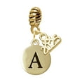 Delight Jewelry Goldtone Capital Letter A Pebble Disc Goldtone