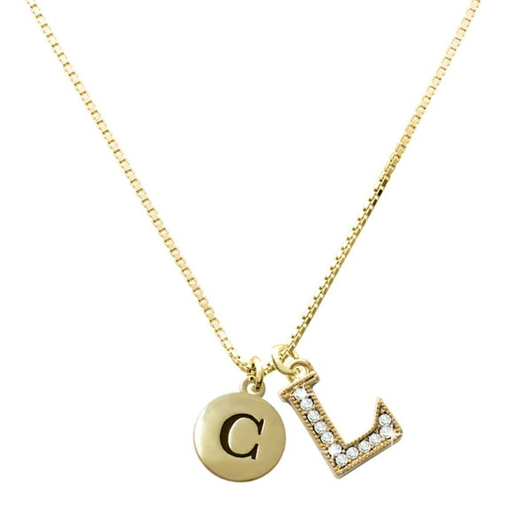 Delight Jewelry Gold-tone Capital Letter - C - Pebble Disc - Large ...