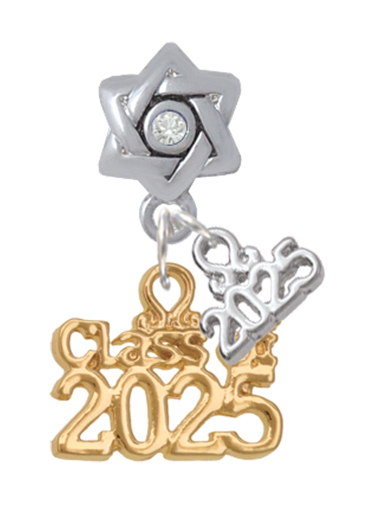 Delight Jewelry Goldtone Class of 2025 Silvertone Clear Star of