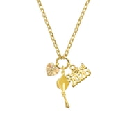 Delight Jewelry Gold-tone Crystal Heart - Gold-tone Class of 2026 Graduation Zoey Charm Necklace, 28"