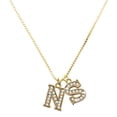 thumbnail image 1 of Delight Jewelry Gold-tone Crystal Initial - N - Large Goldtone Crystal Initial - S - Charm Necklace, 17.5"+2", 1 of 4