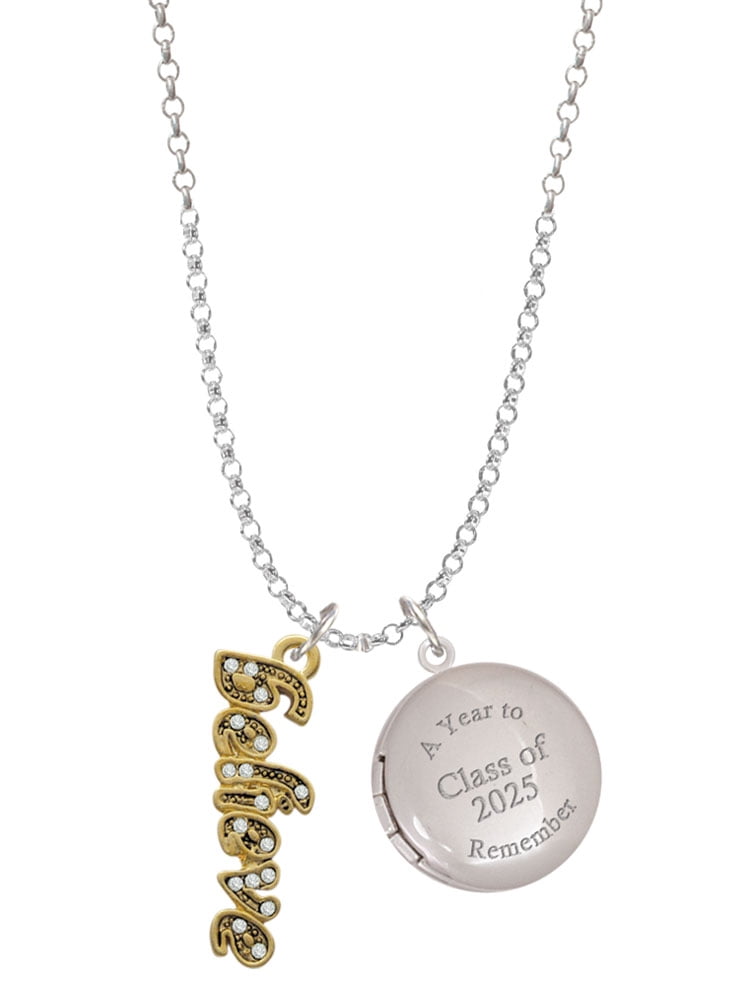 Delight Jewelry Gold-tone Crystal Script ''Believe'' - Class of 2025 ...