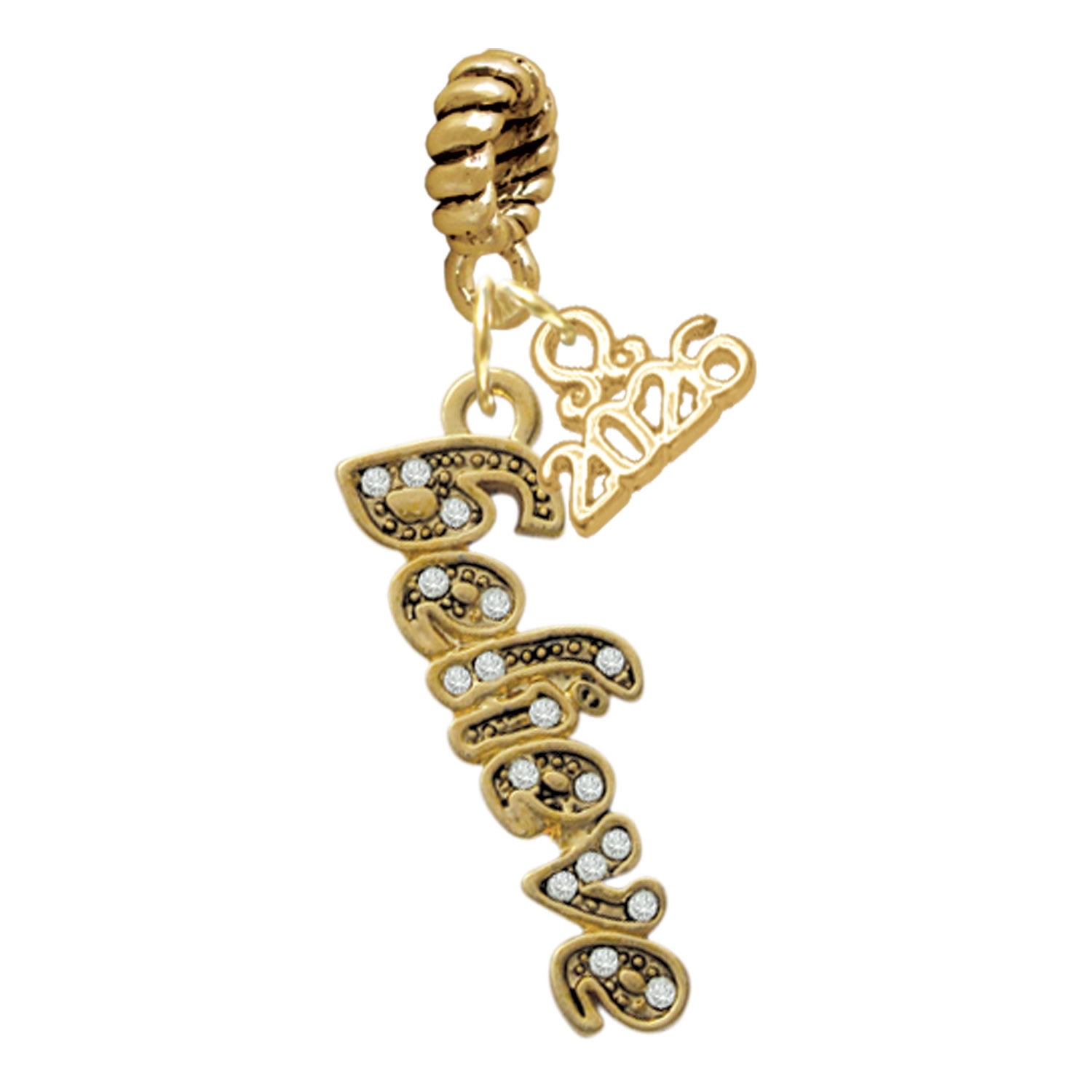 Delight Jewelry Gold-tone Crystal Script ''Believe'' - Goldtone Plated ...