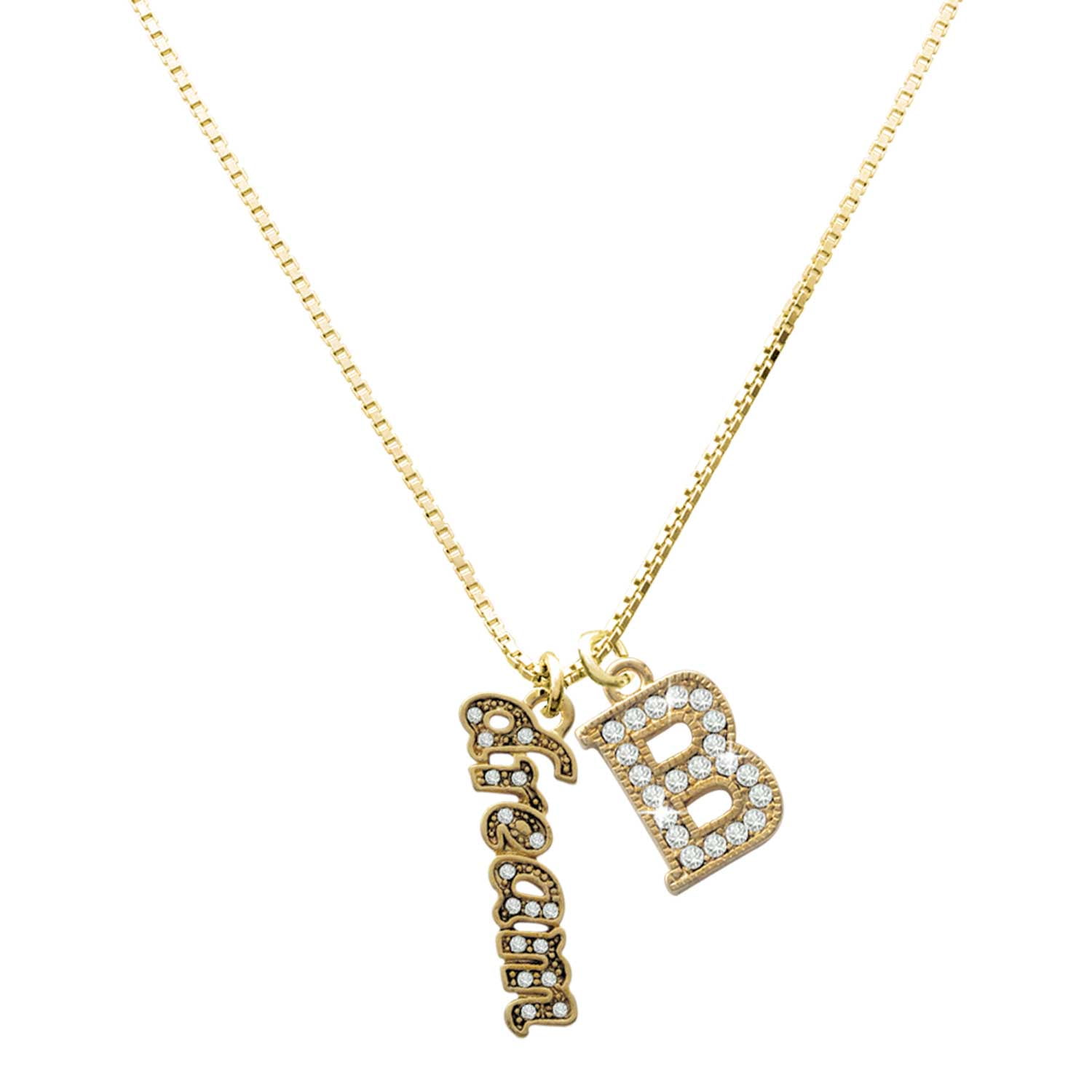Delight Jewelry Gold-tone Crystal Script ''Dream'' - Large Goldtone ...