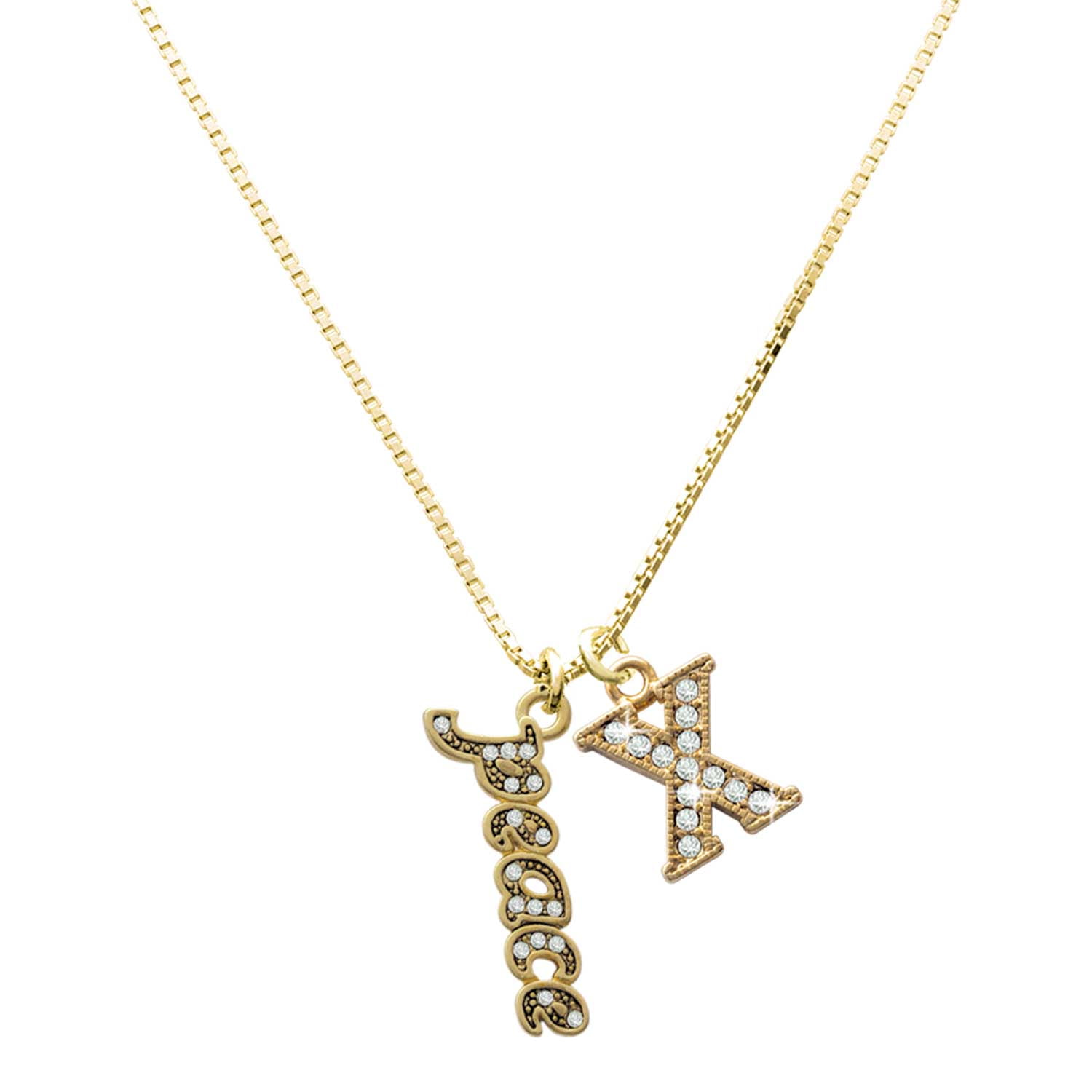 Delight Jewelry Gold-tone Crystal Script ''Peace'' - Large Goldtone ...