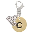 thumbnail image 1 of Delight Jewelry Gold-tone Disc 1/2'' Initial - c - Silver-tone Clip on Charm with Mini Year 2025, 1 of 4