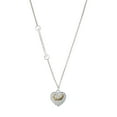 thumbnail image 1 of Delight Jewelry Gold-tone 'Faith Rocks' on Clear Crystal Heart - Silvertone Class of 2026 Delicate Bar Necklace, 18.75", 1 of 4