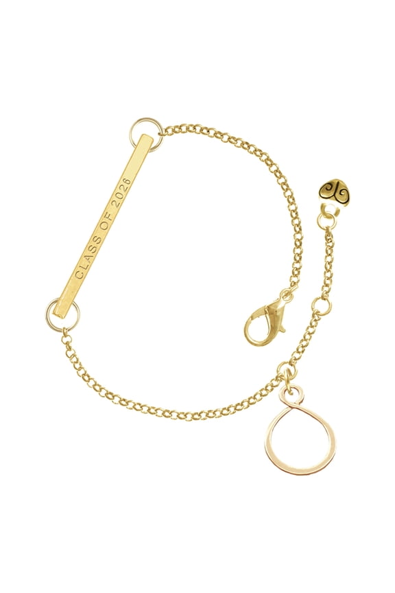 Gold-tone Infinity Loop - Goldtone Class of 2026 Delicate Bar Bracelet, 8.5"