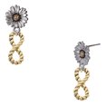 thumbnail image 1 of Delight Jewelry Gold-tone Infinity Rope - Two-tone Daisy Flower Post Earrings, 1 of 4