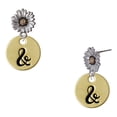 thumbnail image 1 of Delight Jewelry Gold-tone Large Disc Letter - & - 3/4'' - Two-tone Daisy Flower Post Earrings, 1 of 4