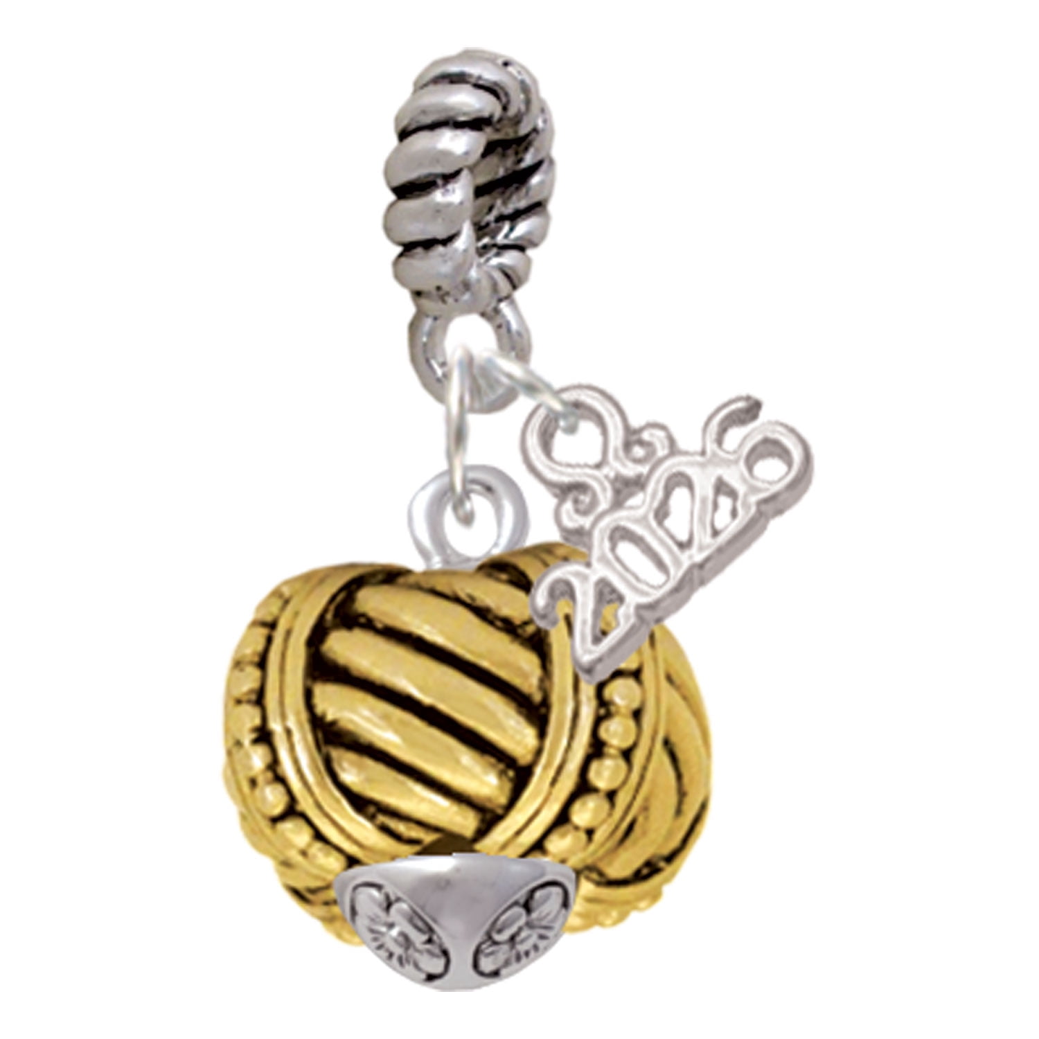 Large Rope Dangling Delight Jewelry Gold-tone Large Rope with Cross Spinner - Silver Plated ...