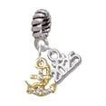 thumbnail image 1 of Delight Jewelry Gold-tone Mini Crystal Anchor of Hope - Silver-tone Rope Charm Bead Dangle with Mini 2025, 1 of 4