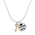 thumbnail image 1 of Delight Jewelry Gold-tone Small Open Paw Key - Silvertone Senior Class of 2026 Dome Necklace, 18", 1 of 5