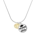 thumbnail image 1 of Delight Jewelry Gold-tone Small Rose Outline - Silvertone Senior Class of 2026 Dome Necklace, 18", 1 of 5