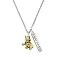 thumbnail image 1 of Delight Jewelry Goldtone 3-D Elephant Silvertone Live the Life You Have Imagined Bar Charm Necklace, 23", 1 of 4