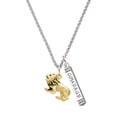 thumbnail image 1 of Delight Jewelry Goldtone 3-D Lion Silvertone Courage Strength Wisdom Honesty Bar Charm Necklace, 23", 1 of 4