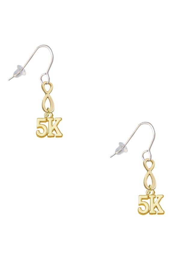 Goldtone 5K Gold Tone Infinity French Earrings