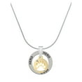 thumbnail image 1 of Delight Jewelry Goldtone Bear Paw Silhouette Hero Ring Charm Necklace, 18", 1 of 4