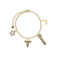 thumbnail image 1 of Delight Jewelry Goldtone Caduceus Goldtone Dream Big Charm Bracelet, 7.5+2" Extender, 1 of 4