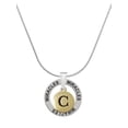 thumbnail image 1 of Delight Jewelry Goldtone Capital Letter - C - Pebble Disc - Miracles Ring Charm Necklace, 18", 1 of 4