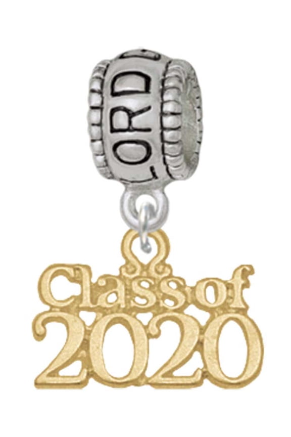 Goldtone Class of 2020 Lord Guide Me Charm Bead