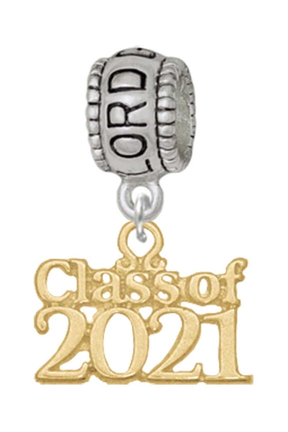 Goldtone Class of 2021 Lord Guide Me Charm Bead
