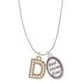 thumbnail image 1 of Delight Jewelry Goldtone Crystal Initial - D - Best Mom Ever Charm Necklace, 1 of 4