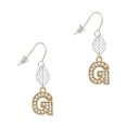 thumbnail image 1 of Delight Jewelry Goldtone Crystal Initial - G - Silvertone Leaf French Earrings, 1 of 5