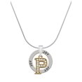 thumbnail image 1 of Delight Jewelry Goldtone Crystal Initial - P - Joy Ring Charm Necklace, 18", 1 of 4