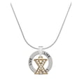 thumbnail image 1 of Delight Jewelry Goldtone Crystal Initial - X - Live Ring Charm Necklace, 18", 1 of 4