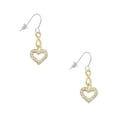 thumbnail image 1 of Delight Jewelry Goldtone Crystal Open Heart Gold Tone Infinity French Earrings, 1 of 4