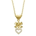 thumbnail image 1 of Delight Jewelry Goldtone Crystal Open Heart Gold tone Heart Necklace, 1 of 4