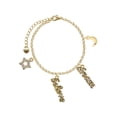 thumbnail image 1 of Delight Jewelry Goldtone Crystal Script ''Believe'' Goldtone Dream Big Charm Bracelet, 7.5+2" Extender, 1 of 4