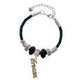 thumbnail image 1 of Delight Jewelry Goldtone Crystal Script ''Dream'' Granddaughter Celtic Knot Leather Bead Bracelet, 7"+2" Extender, 1 of 4