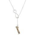 thumbnail image 1 of Delight Jewelry Goldtone Crystal Script ''Dream'' Silver tone Elegant Infinity Lariat Necklace, 1 of 4