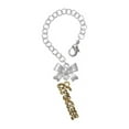 thumbnail image 1 of Delight Jewelry Goldtone Crystal Script ''Dream'' - Silvertone Bow Charm Accessory for Tumblers and Thermal Cups, 1 of 4
