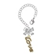 thumbnail image 1 of Delight Jewelry Goldtone Crystal Script ''Love'' - Silvertone Bow Charm Accessory for Tumblers and Thermal Cups, 1 of 4