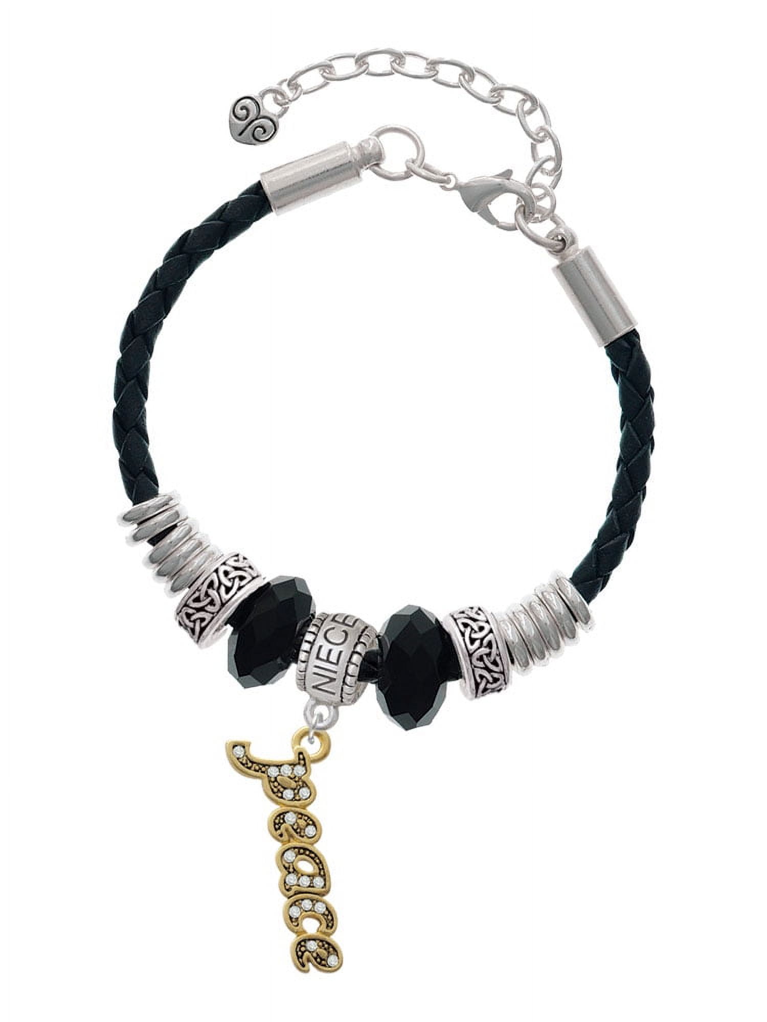 Delight Jewelry Goldtone Crystal Script ''Peace'' Niece Celtic Knot ...