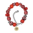 thumbnail image 1 of Delight Jewelry Goldtone Disc 1/2'' Initial - o - Red Paw Print Bead Bracelet, 7"+2", 1 of 4