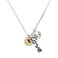thumbnail image 1 of Delight Jewelry Goldtone Disc 1/2'' Initial - x - - Love and Lock Charm Necklace, 18"+1", 1 of 4