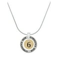 thumbnail image 1 of Delight Jewelry Goldtone Disc 1/2'' Number - 6 - Gymnastics Mom Ring Charm Necklace, 18", 1 of 4