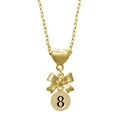 thumbnail image 1 of Delight Jewelry Goldtone Disc 1/2'' Number - 8 - Gold tone Heart Necklace, 1 of 4